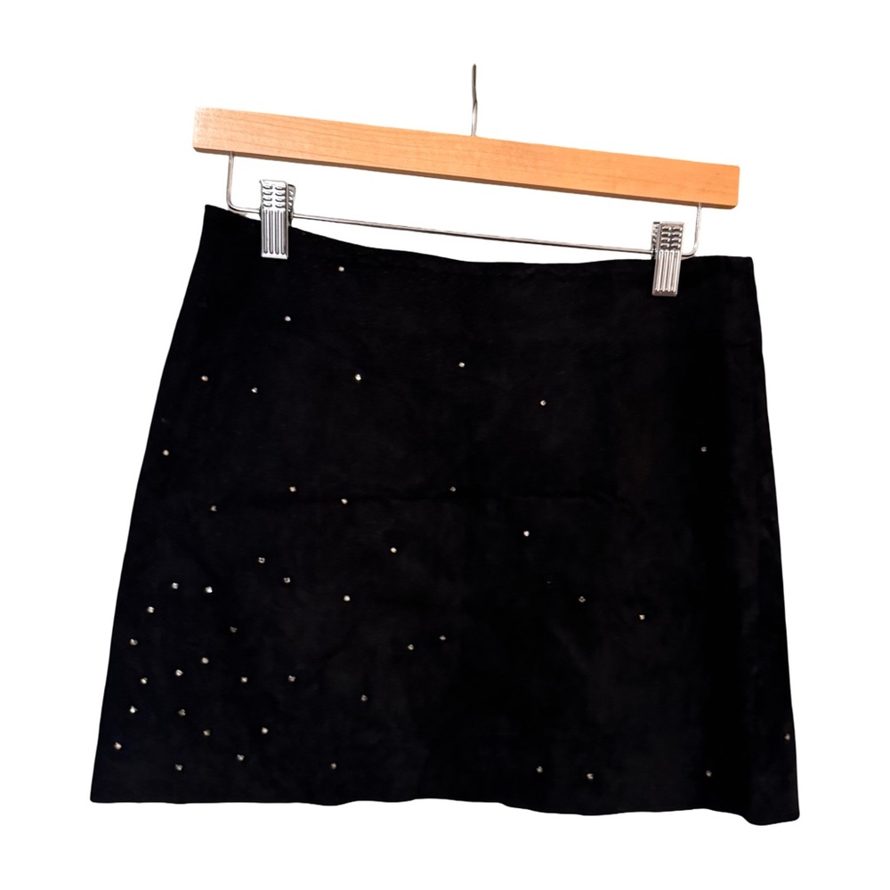 BCBG Black Sequin Embellished Mini Pencil Skirt